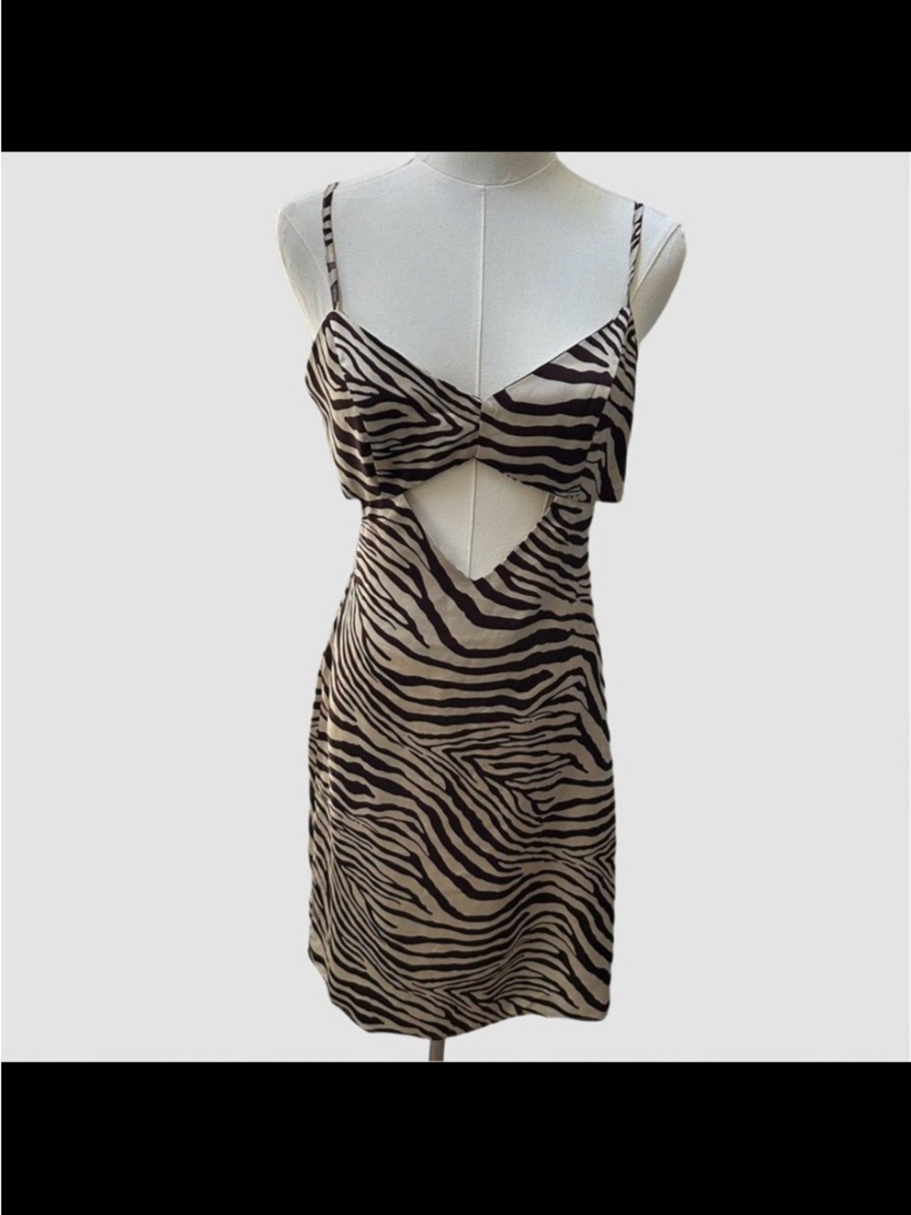 Lola May cut out zebra print mini dress size 8